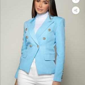 Love & Labels blue / gold button blazer 💙
